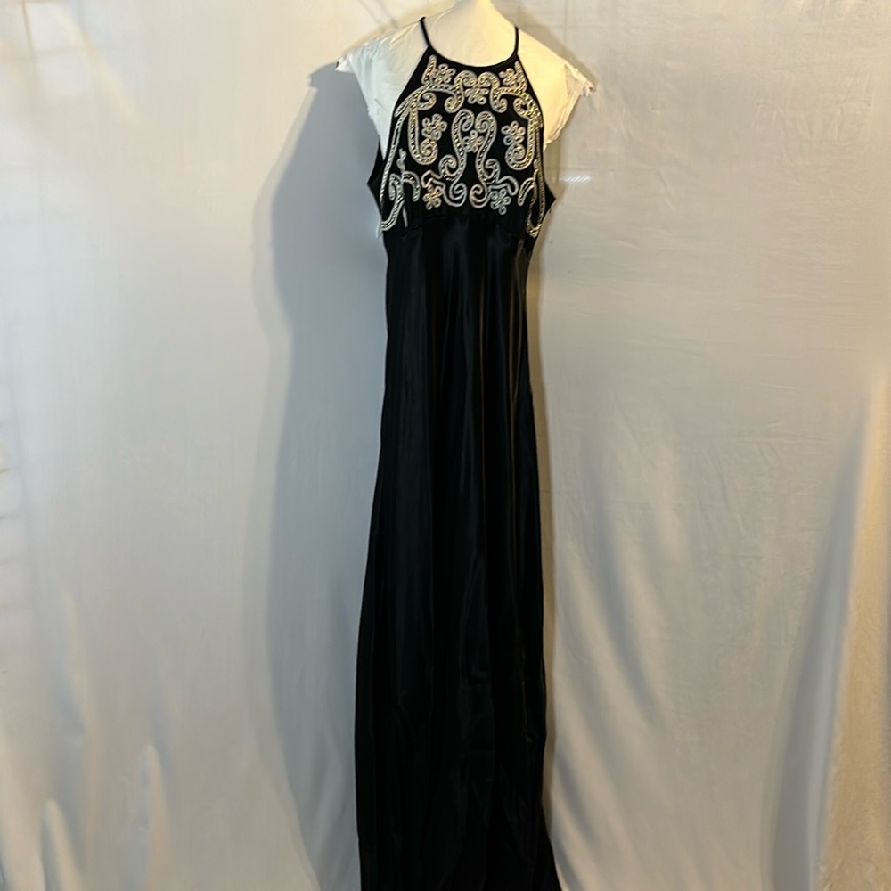 Vintage Zum Zum Formal Black Prom Dress Size 11/12 90s